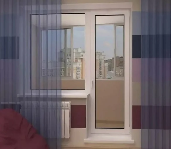 Балконная пластиковая дверь